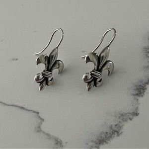 Mignon Faget Fleur de Lis dangle earrings